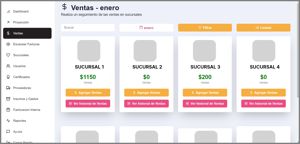 Reporte de ventas en SGT